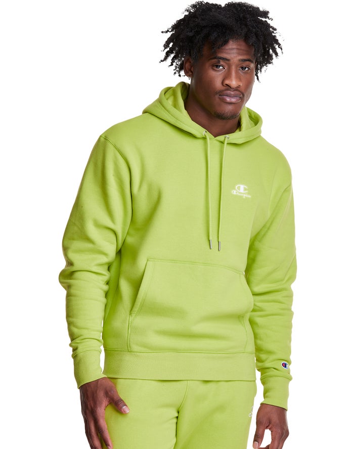 Champion Hoodie Heren - Groen - Classic Fleece Embroidered Applique Logo ( 839764-GSE )